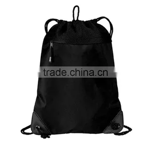 Polyester Microfiber Pack With Mesh Trim Drawstring Bag thumbnail-2