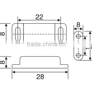 Plastic Cabinet Cupboard Door Magnetic Mini Push Latch thumbnail-2
