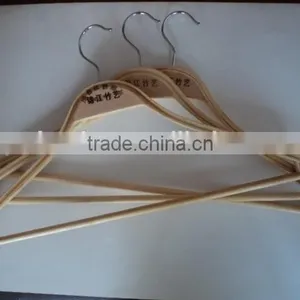 Hot Selling Natural Reusable Bamboo Hangers Sets Wholesale thumbnail-1