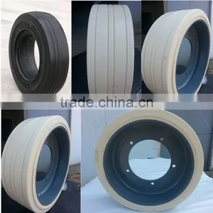 Small Solid Rubber Wheels 3.20-8 3.60-8 4.00-8 16x5-9 Used for Industry Trailer Machine thumbnail-1