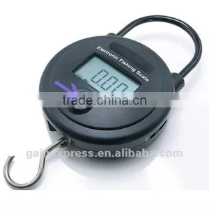 Portable 25kg/55lb Round Digital LCD Hanging Fish Weighing Scale, oz thumbnail-3