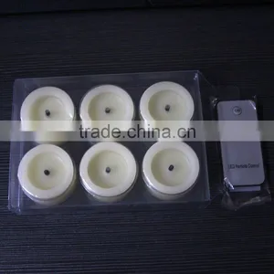 Battery-powered Flameless LED Tealight Candles - White Bright Battery Operated Candles-Timer and Remote -Real Wax Mini Votive thumbnail-3