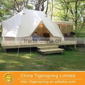 6m Double Top Waterproof Cotton Canvas Bell Tent Camping Family Tent thumbnail-1