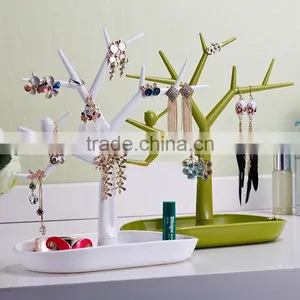 Multifunctional Tree-shape Plastic Jewelry Accessories Stand Display thumbnail-1