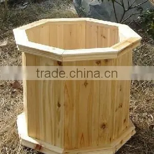 Large Wooden Flower Pot/garden Planting Pot thumbnail-1