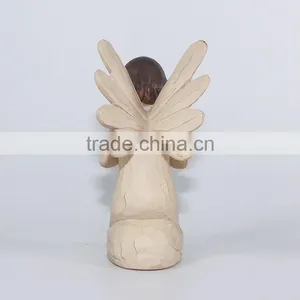 Hot Selling Wood Resin Angel Statue Crafts thumbnail-5