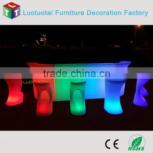 112CM High Rechargeable Illuminated Hotel Club PE Plastic LED Bar Counter LTT-BC07A thumbnail-1