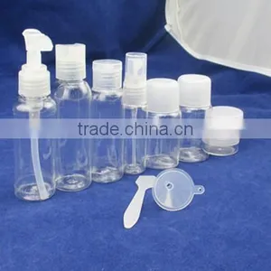 9pcs Cheap Travel Bottle Set Transparent Plastic Travel Bottle Set Travel Bottle Kit thumbnail-4