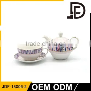 Drinkware Islamic Wedding Favors New Goods Porcelain Tea Pot Set for One, One Cup Teapot thumbnail-2