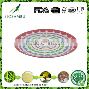 Colorful Decal Design Good Capacity Bamboo Fiber Dinner Set thumbnail-3