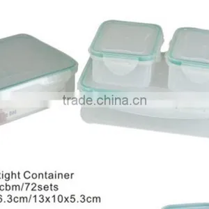 Set of 3 Rect Air-tight Container Plastic Food Storage Box thumbnail-1