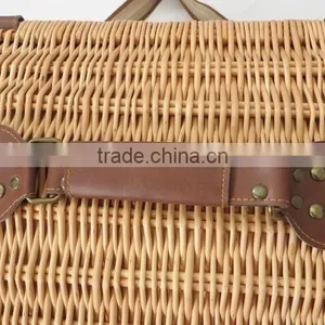 Custom Willow Picnic Basket With Shoulder Strap thumbnail-6