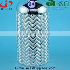 New Design Wave Patterned Decorative Ceramic Flower Vase Gold/copper/silver Plated thumbnail-6