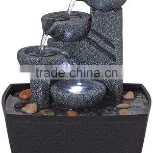 Four Tier Tabletop Fountain With LED Light thumbnail-1