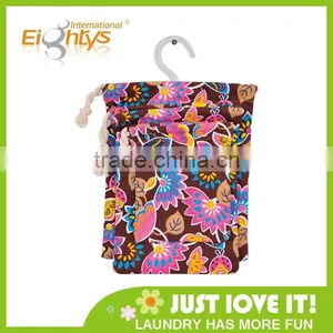 Flowered Fabric Clothes Peg Storage Bag is Made of Cotton thumbnail-1