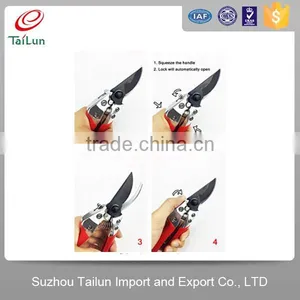 Plastic Handle Stainless Steel Blade Cordless Pruner Bonsai Scissors thumbnail-2