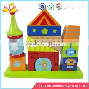 Wholesale Lovely Wooden Stacking Blocks Game Toy Top Sale Wooden Stacking Blocks Game W13D047 thumbnail-2