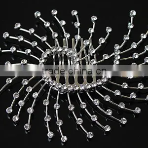 Vintage Wholesale Metal Bridal Hair Comb as Wedding Accessory H172-204 thumbnail-1