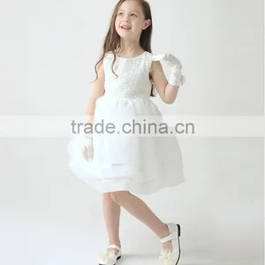 Elegant Baby Girls Christening Dresses Flower Lace Girl Ceremony Dress Princess Birthday Party Baby Girl Formal Occasion Dress thumbnail-4