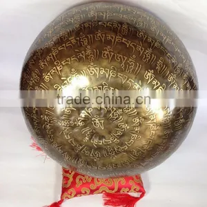 High Quality Om Mani Padme Hum Tibetan Mantra Crafted Meditation Singing Bowl thumbnail-4