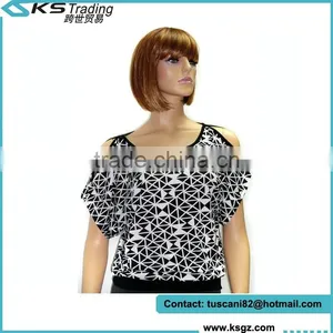 2015 NEW Fashion Woman Blouse Short Sleeve O-Neck Loose Blouse Casual Top Shirt thumbnail-1