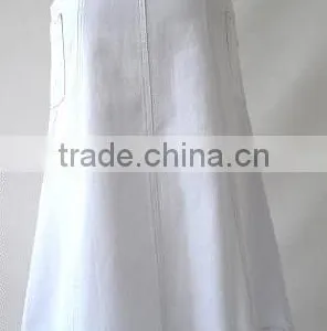 Wholesale Long Denim Skirts Casual White A-line Style Denim Jean Skirts Long thumbnail-3