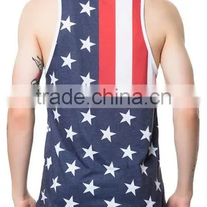 Newest Design Custom Logo Printed Gym Mens Stringer Tank Top thumbnail-4