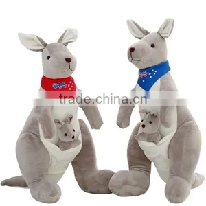 Customized Handmade High Quality Cute Blue Kangaroo Plush Toy thumbnail-1