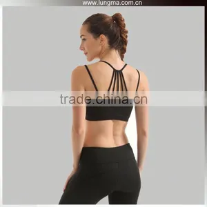 Yoga Seamless Dri Fit Workout Clothing Push Up Nude Women Sports Bra thumbnail-3