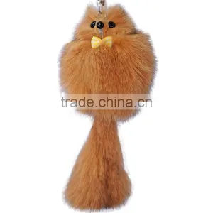 CX-R-11D Fancy Accessory Girls' Genuine Fox Fur Korea Fur Keychain thumbnail-3