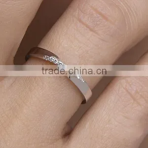 Simple Design Plain Style All Kinds of Eternity O Ring Thin Promise Ring for Wedding thumbnail-4