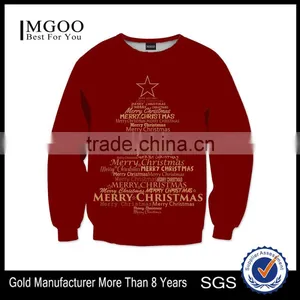 MGOO New Design Christmas Sweatshirt For Men Snow Season Clothing Sublimation Print Crew Neck Sweatshirt thumbnail-3