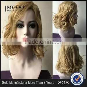 Wholesale Cheap Pice Party Wig Women Bob Blonde Wigs Natural Curly Wave Short Wig thumbnail-1