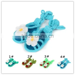 Summer Baby One Flower High Quality Crochet Shoes for Children thumbnail-6
