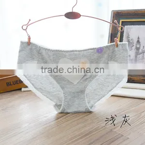 Women Low Waist Cotton Underwear Lace Love Students Teen Girls Briefs Panty thumbnail-1