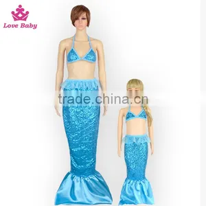 Latest Mother and Kids Mermaid Bikini Sets Hot Sale Sequins Swimsuits LBB20160222-2 thumbnail-1