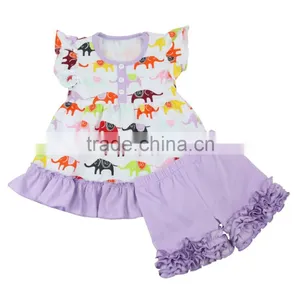 Baby Girls Cotton Ruffle Outfits Owl Dress Kids Boutique Outfit Toddler Girl Clothes thumbnail-2