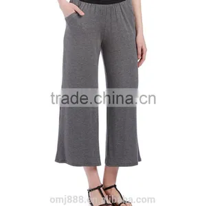 2016 Plus Size Women Crop Palazzo Pants thumbnail-1