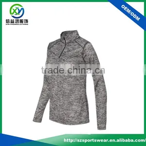 Hot Sale Polyester /cotton Quater-zip Sport t Shirt Women Sweatshirt thumbnail-2