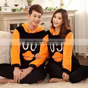 2015 Wholesale Flannel Couple Winter Pajamas thumbnail-3