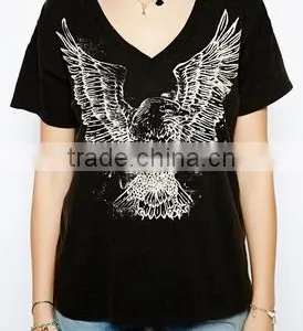 Cotton Custom Print Women Tshirts Black Color thumbnail-1