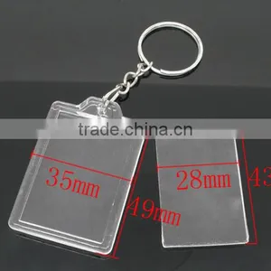 Custom W/Transparent Acrylic Picture Frames Key Chain For 43x28mm Photo thumbnail-3