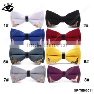 Hot Sale Polyster Cheap Bow Tie Vintage Men's Bowtie Handmade Silk Tie for Evening Dress Wedding Dress thumbnail-1