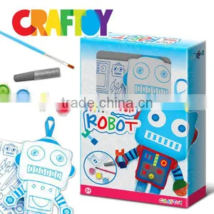Arts & Crafts Kit do it Yourself Canvas Doll Color Your Doll Robot thumbnail-3