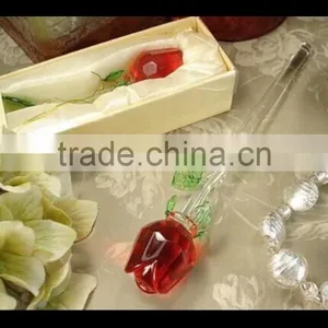 Crystal Flower With Led Light Base for Wedding Souvenir or Gift thumbnail-1