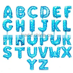 16 Inch Gold Silver Blue Red Color Foil Letter Balloons for Party Decoration thumbnail-2