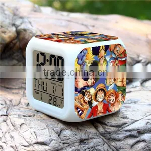 (High Quality)One Piece Colorful Clock Luffy LED Desk Clock,Alarm Digital Clock,DIY Clock thumbnail-2