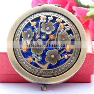 Cosmetic Makeup Hand Mirror,Pop Design Double Compact Magnifying Purse Mirror thumbnail-1