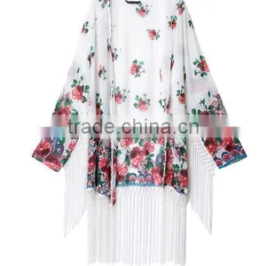 Tassel Kimono Cardigan Tops Beach Summer Cloth thumbnail-2