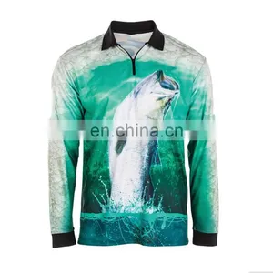 OEM Round Neck Fishing Shirts&polyester Fishing Shirt&quick Dry Fishing Shirts thumbnail-3